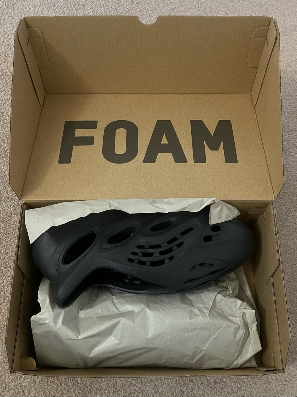 NWT Yeezy Black Foam Runner